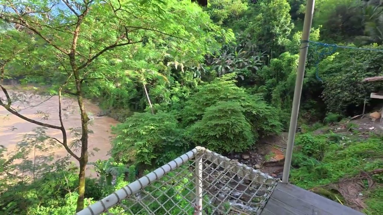 Muni Land exterior — viewing deck overlooking the river